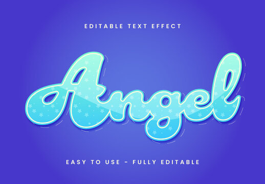 Blue Baby Soft Sparkling Stars Text Effect