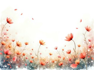 Delicate floral bliss in a dreamy landscape