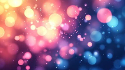 Obraz premium Pastel color bokeh lights background. Blurred circle shapes. Multicolored blurry lights bokeh defocused abstract background for events.