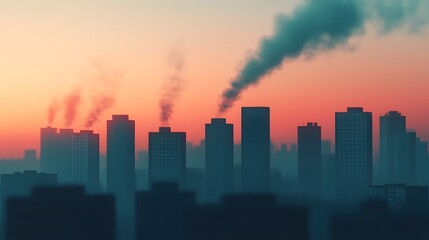 Scientific Visualization of Urban Air Pollution Detected by Sensor at Sunset