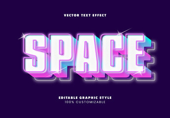 Pink And White Futuristic Font Bold Projection Text Effect