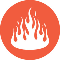 Fire flame logo. Isolated fire flame on white background