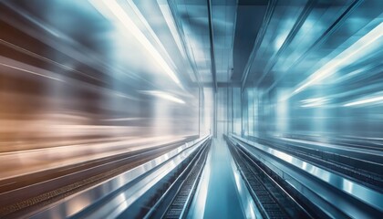 Abstract High-Tech Background: A modern, wide concept of hi-tech digital technology. Generated with AI