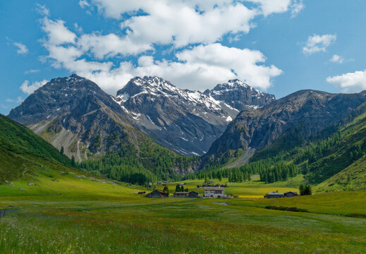 Alpenlandschaft bei Davos, Sertigtal