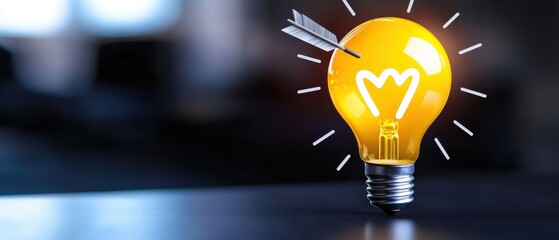 A glowing light bulb symbolizing creativity and innovative ideas in technology.