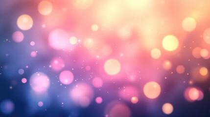 Pastel color bokeh lights background. Blurred circle shapes. Multicolored blurry lights bokeh defocused abstract background for events.