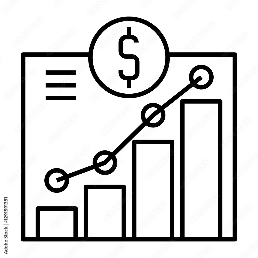 Poster statistic vector icon