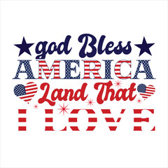Obraz premium 4th of july t shirt design
