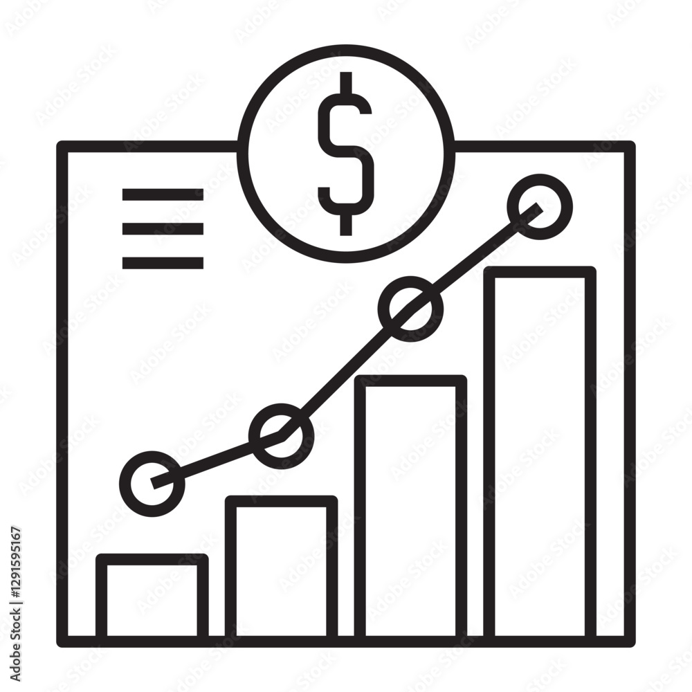 Poster statistic vector icon