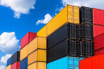 Fototapeta premium Transportation and logistics of Container Cargo ship