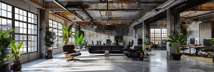 Modern Empty Home Office Room Interior With Blank Wall, Computer, Table, Bookshelf Mockup Frame -Ai