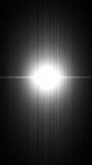 Naklejka premium Bright central light source with radial lines creating a dramatic visual effect in darkness