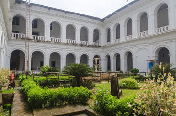 Facade of a building with columns
