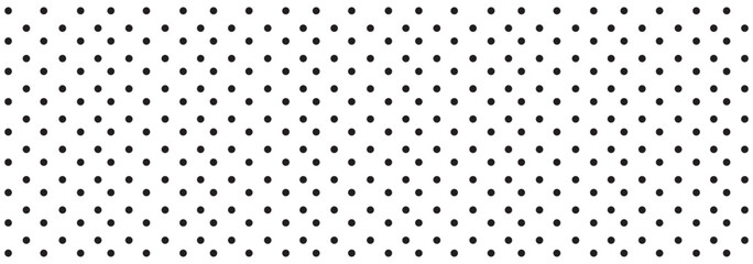 Black random dots on a white background. Background with seamless polka dot pattern, vector black and white print with hand-drawn dots, for printing on fabric
