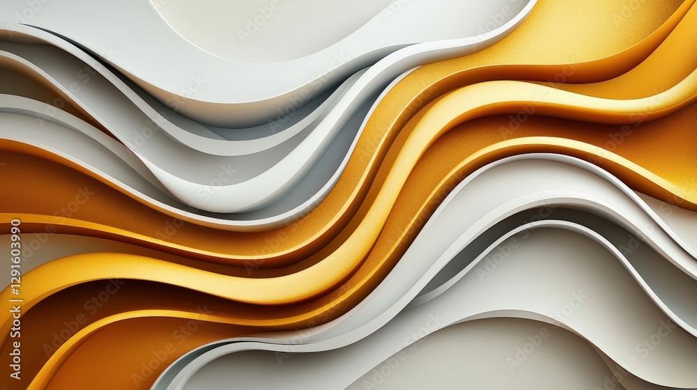 Poster Abstract 3d background with wavy lines and shapes creating a dynamic visual effect