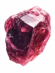 Deep Red Garnet Chunk with Polished Transparent Crystal Faces