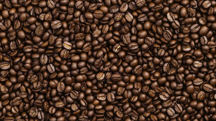 Obraz premium A close-up view highlights the intricate details of roasted coffee beans, showcasing their glossy surfaces and diverse shades of brown. Each bean holds a promise of aromatic brews