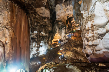 Inside view of Gua Tempurung cave in Perak, Malaysia.