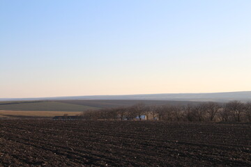 A large sign in a field