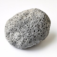 Obraz premium Rough Porous Volcanic Pumice Stone with Unique Natural Holes and Lightweight Texture in Grey Color