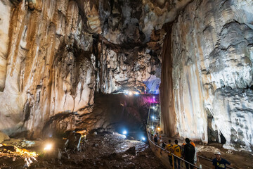 Inside view of Gua Tempurung cave in Perak, Malaysia.