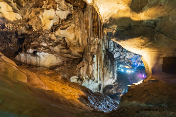 Inside view of Gua Tempurung cave in Perak, Malaysia.