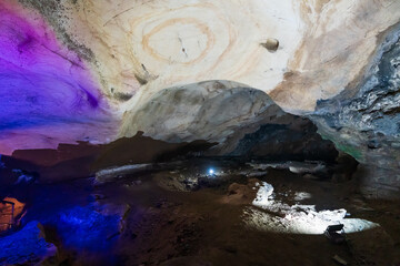 Inside view of Gua Tempurung cave in Perak, Malaysia.