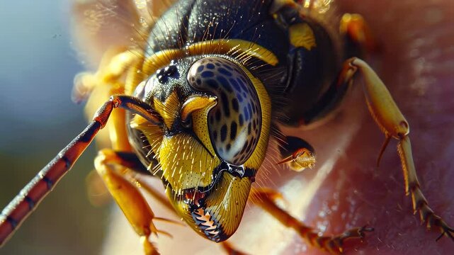 wasp sting close-up