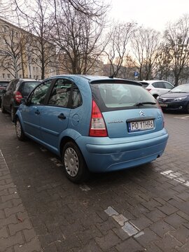 Parked Citroen C3 in Poznan, Poland