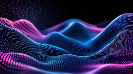 Fototapeta premium Ethereal wave of light flowing gently through the darkness creating a mesmerizing and enchanting illumination