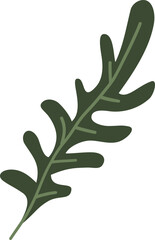 Obraz premium Green arugula healthy product, healthy life element, cartoon style, 