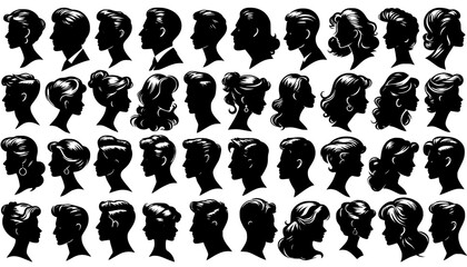 vector silhouettes of people