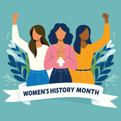 vector woman history month illustration 