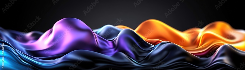 Poster abstract background featuring colorful waves and dynamic patterns in a visually striking design