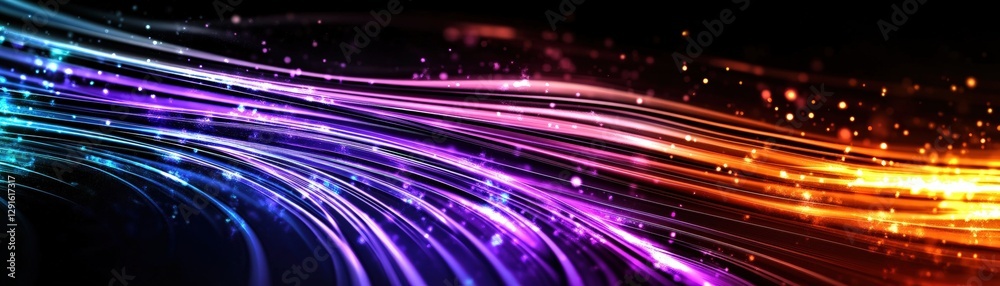 Poster abstract background with colorful curved lines and soft gradients for design and creative projects
