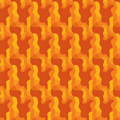A bold and nostalgic background with wavy, repeating geometric patterns in warm 1970s-inspired colors like burnt orange, mustard yellow, and deep brown. The playful curves create a fun and retro feel.