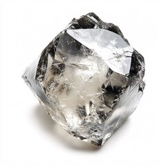 Rough Chunk of Uncut Diamond with Sharp Uneven Edges and Natural Clarity