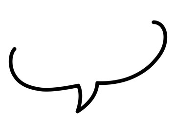 Obraz premium 手描きの吹き出し02 半丸06 ベクター