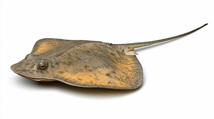 Stingray, isolated, ocean life, white background, seafood