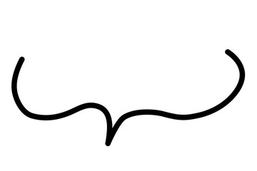 手描きの吹き出し02　半丸03　ベクター