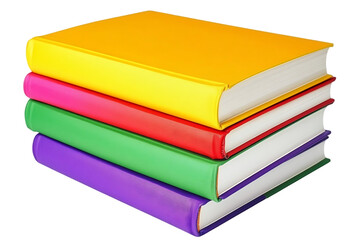 Colorful books stacked high (1)