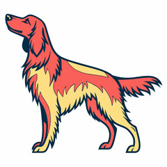 Irish Setter Dog silhouette vector illustration