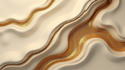 Obraz premium Golden Flow: Polished Sandstone with Natural Swirls