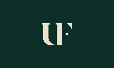 Obraz premium Initial Letters UF Monogram Logo 