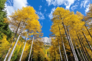 Naklejka premium The color palette features yellow-green shades. The scene has a bright, natural look