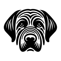 Portrait of a Labrador Retriever Dog Vector isolated on white background, Dog Silhouettes.
