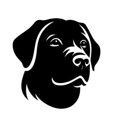 Portrait of a Labrador Retriever Dog Vector isolated on white background, Dog Silhouettes.
