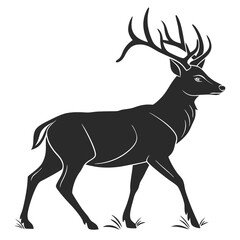Naklejka premium Buck silhouette vector illustration