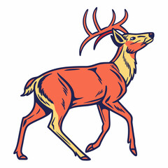 Buck silhouette vector illustration