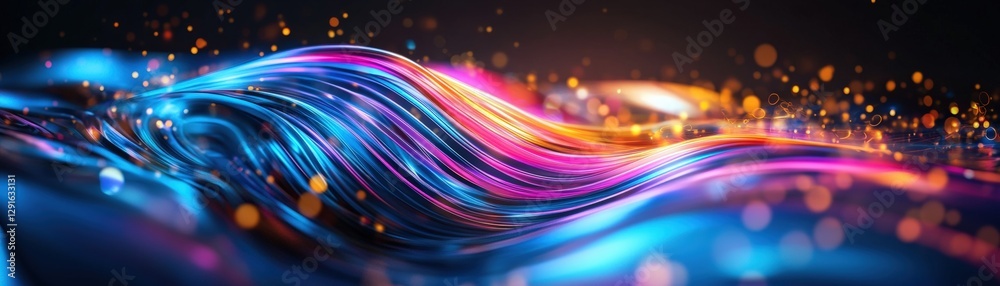 Poster abstract background featuring colorful lines and lights creating a dynamic visual effect
